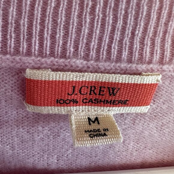 J Crew 100% Cashmere Sweater Light Pink Ombre Stripes - Picture 8 of 8